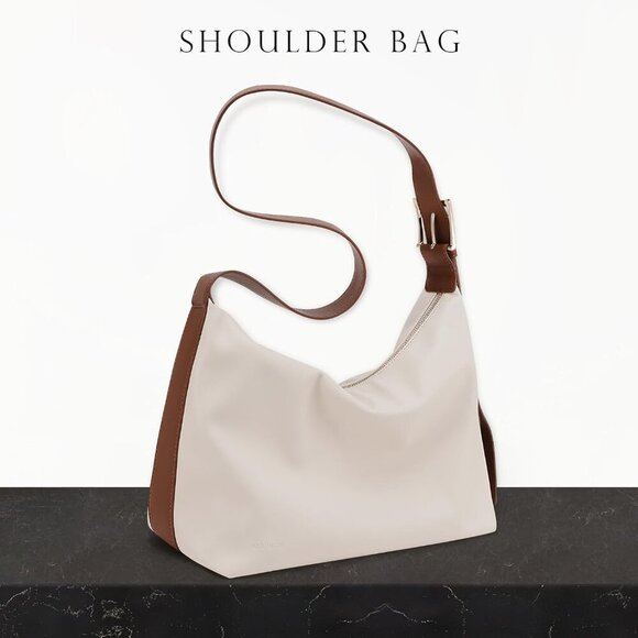 Vegan Leather Hobo Bag Women Tote Shoulder Purse Crossbody Adjustable Strap - Picture 6 of 8